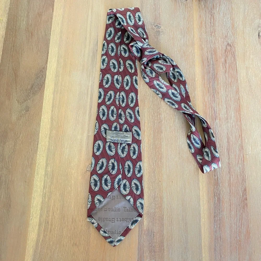 Men's Red Wine Colored Talbott Studio Nordstrom Patterned Tie